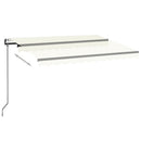 vidaXL krémszínű automata szélérzékelős és LED-es napellenző 350x250cm
