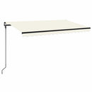 vidaXL krémszínű kézzel kihúzható napellenző 450 x 300 cm