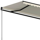 vidaXL krémszínű kézzel kihúzható napellenző 450 x 300 cm