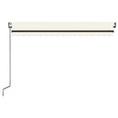 vidaXL krémszínű automata szélérzékelős és LED-es napellenző 450x300cm