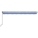 vidaXL kék és fehér kézzel kihúzható LED-es napellenző 500 x 300 cm