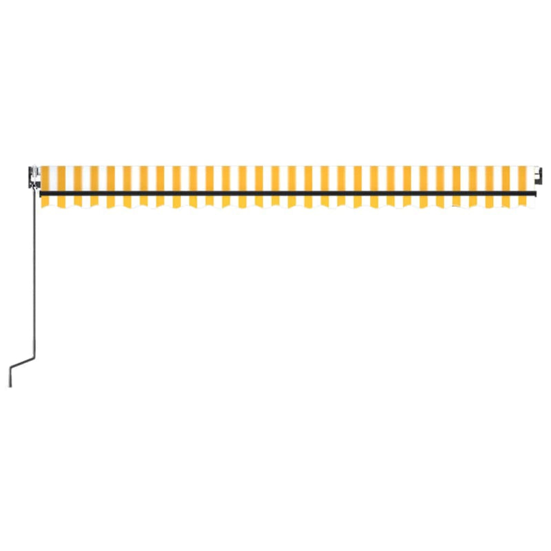 vidaXL sárga és fehér automata napellenző 500x300 cm