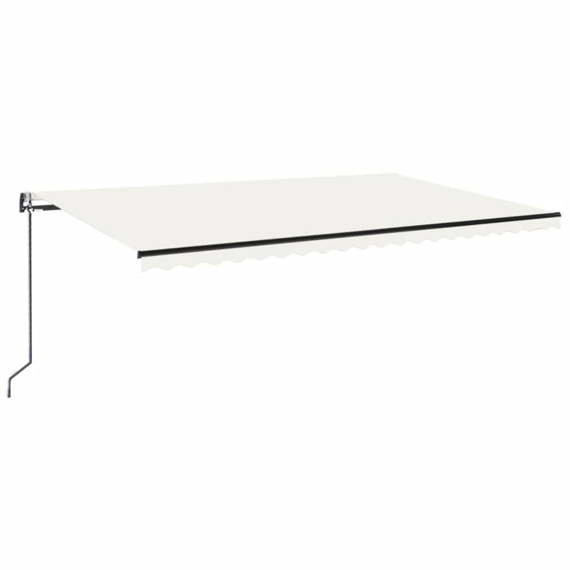 vidaXL krémszínű automata szélérzékelős és LED-es napellenző 500x300cm