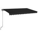 vidaXL antracitszürke kézzel kihúzható napellenző 400 x 350 cm