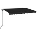 vidaXL antracitszürke kézzel kihúzható napellenző 450 x 350 cm