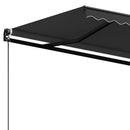 vidaXL antracitszürke kézzel kihúzható napellenző 450 x 350 cm