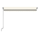vidaXL krémszínű automata szélérzékelős és LED-es napellenző 450x350cm