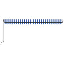 vidaXL kék és fehér kézzel kihúzható napellenző 500 x 350 cm