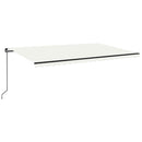 vidaXL krémszínű kézzel kihúzható napellenző 500 x 350 cm