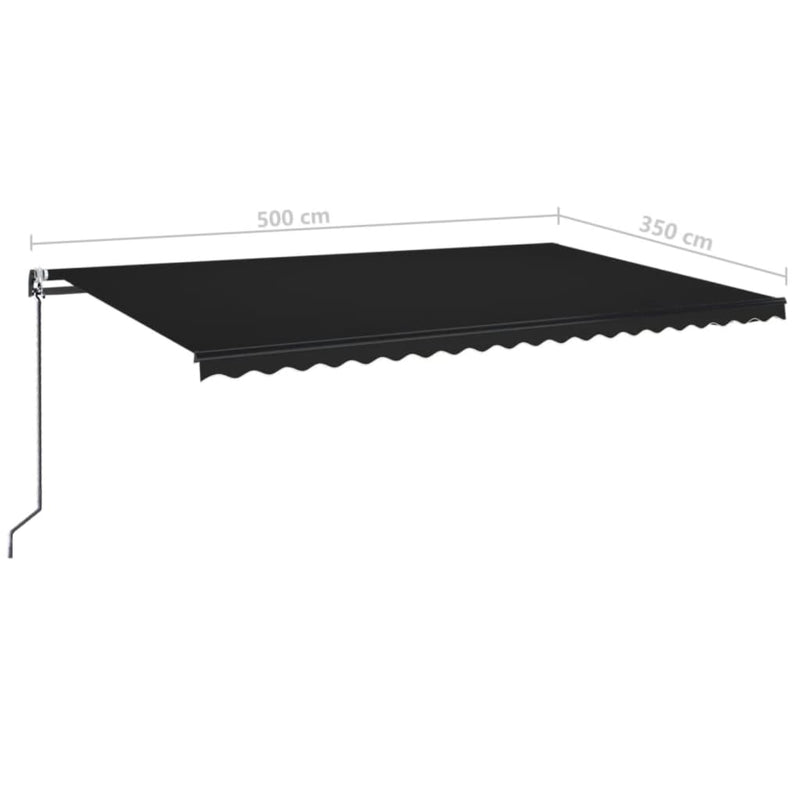 vidaXL antracitszürke automata napellenző 500 x 350 cm