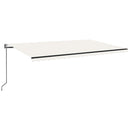 vidaXL krémszínű automata szélérzékelős és LED-es napellenző 500x350cm