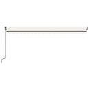 vidaXL krémszínű automata szélérzékelős és LED-es napellenző 500x350cm