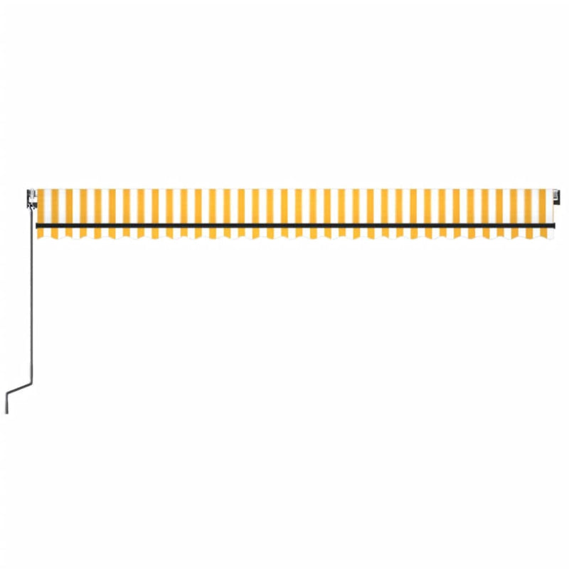 vidaXL sárga és fehér automata napellenző 600 x 350 cm