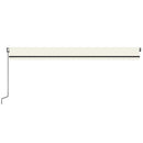 vidaXL krémszínű automata szélérzékelős és LED-es napellenző 600x350cm