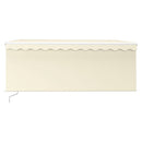 vidaXL krémszínű LED-es kézzel kihúzható napellenző redőnnyel 3x2,5 m