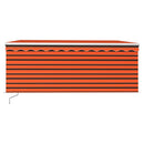 vidaXL narancssárga-barna kézzel kihúzható LED-es napellenző 3 x 2,5m