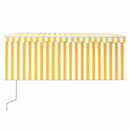 vidaXL sárga-fehér automata kihúzható napellenző redőnnyel 3 x 2,5 m