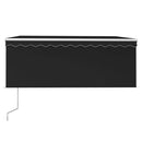 vidaXL antracitszürke automata kihúzható napellenző redőnnyel 3x2,5 m