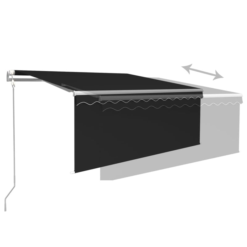 vidaXL antracitszürke automata napellenző redőnnyel 3,5 x 2,5 m