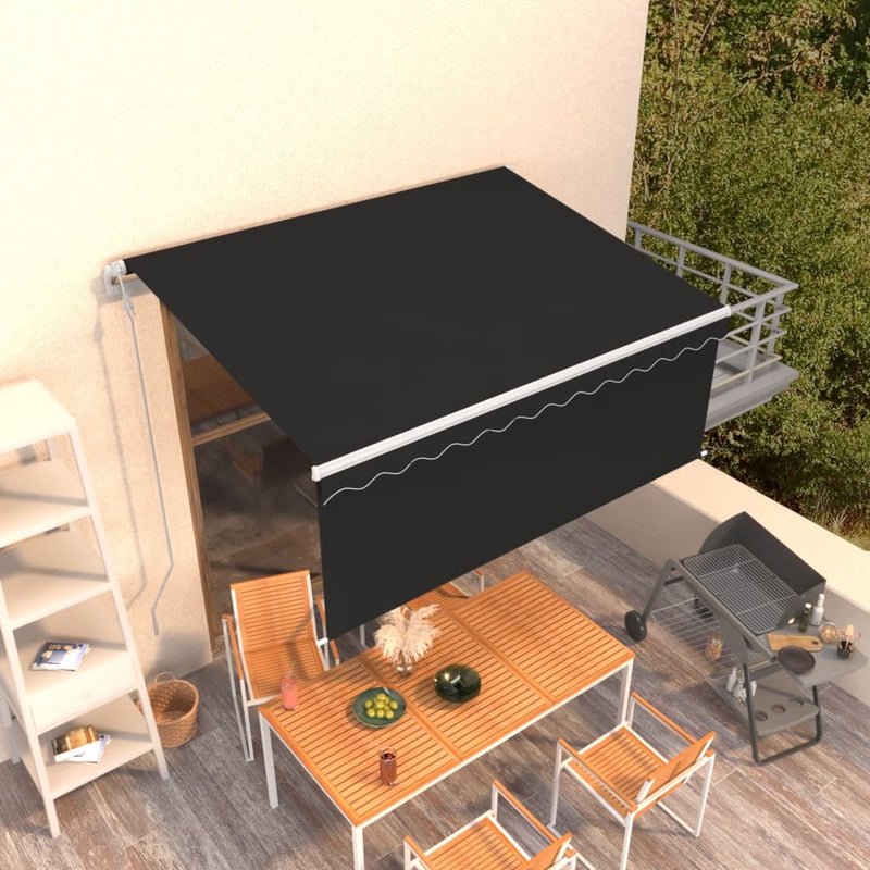 vidaXL antracitszürke automata napellenző redőnnyel 3,5 x 2,5 m
