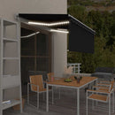 vidaXL szürke redőnyös, LED-es, szélérzékelős napellenző 3,5x2,5 m