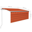 vidaXL automata redőnyös, LED-es, szélérzékelős napellenző 3,5x2,5 m