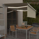 vidaXL krémszínű szélérzékelős, LED-es napellenző redőnnyel 4x3 m