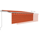 vidaXL automata redőnyös, LED-es, szélérzékelős napellenző 4x3 m