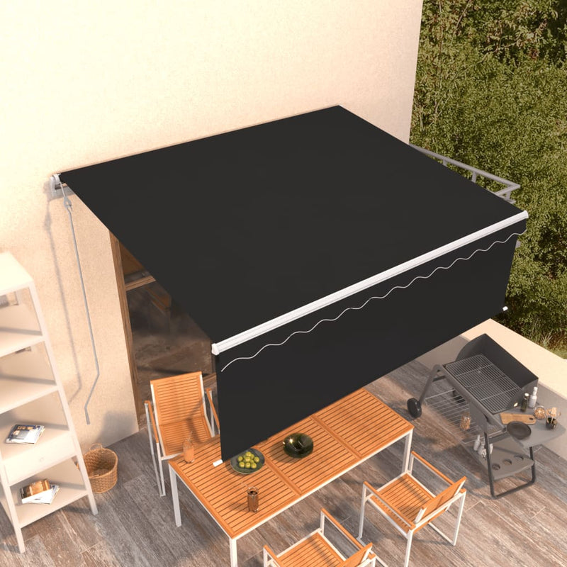 vidaXL antracitszürke automata napellenző redőnnyel 4,5 x 3 m