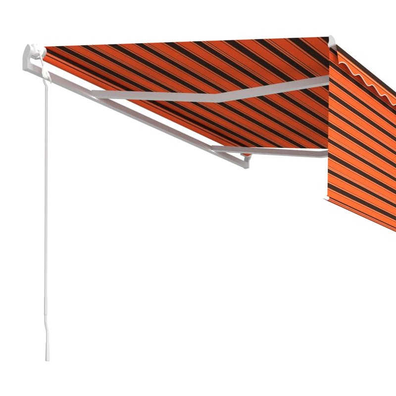 vidaXL narancssárga-barna automata napellenző redőnnyel 4,5 x 3 m