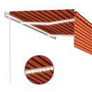 vidaXL narancs-barna redőnyös, LED-es, szélérzékelős napellenző 4,5x3m