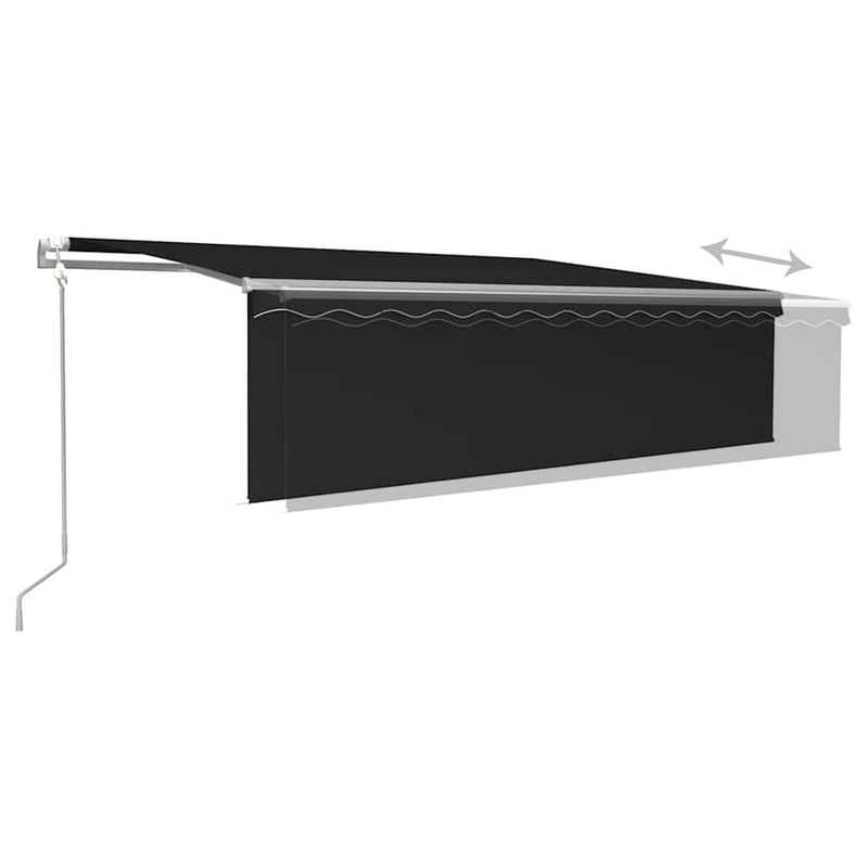 vidaXL antracitszürke automata redőnyös napellenző 5 x 3 m