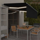 vidaXL antracitszürke redőnyös, LED-es, szélérzékelős napellenző 5x3 m