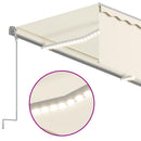 vidaXL krémszínű szélérzékelős, LED-es napellenző redőnnyel 3 x 2,5 m