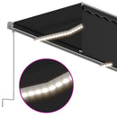 vidaXL szürke szélérzékelős, LED-es napellenző redőnnyel 3x2,5 m