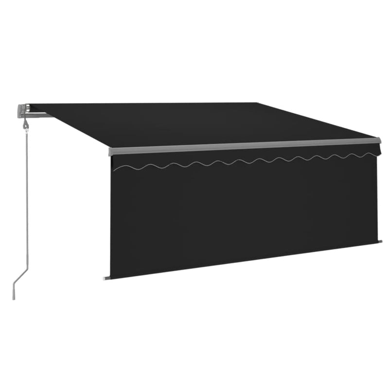 vidaXL antracitszürke automata napellenző redőnnyel 3,5 x 2,5 m