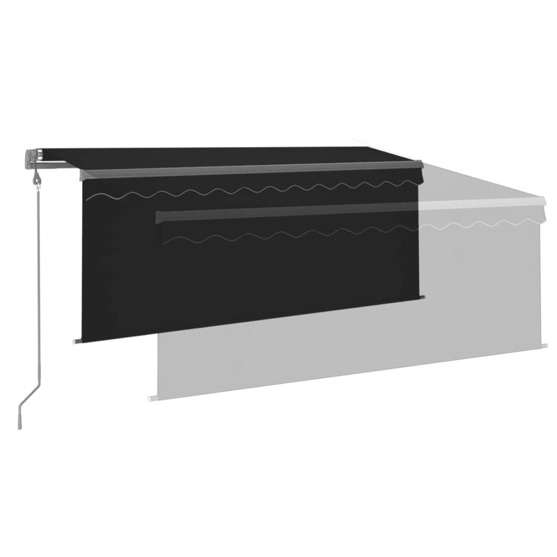 vidaXL antracitszürke automata napellenző redőnnyel 3,5 x 2,5 m