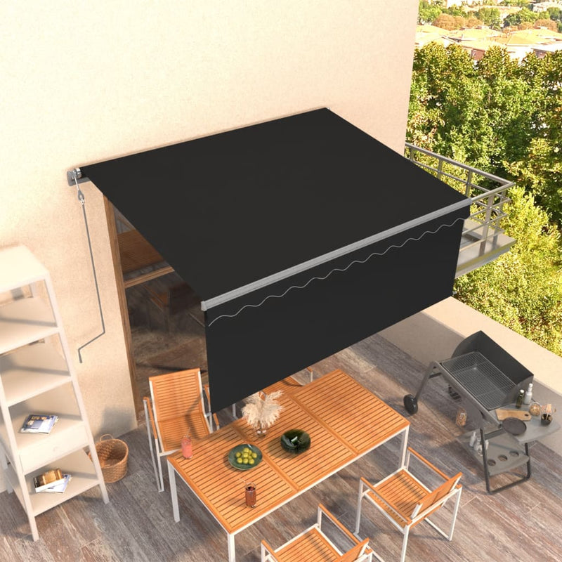vidaXL antracitszürke automata napellenző redőnnyel 3,5 x 2,5 m