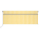 vidaXL sárga és fehér kézzel kihúzható napellenző redőnnyel 4 x 3 m