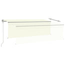 vidaXL krémszínű automata napellenző redőnnyel 4 x 3 m
