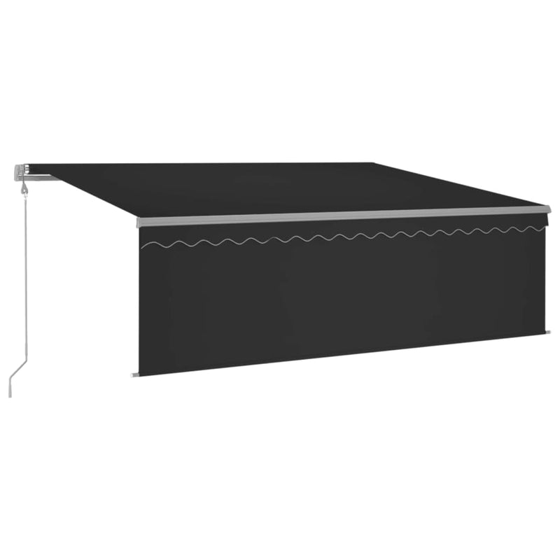 vidaXL antracitszürke automata napellenző redőnnyel 4,5 x 3 m