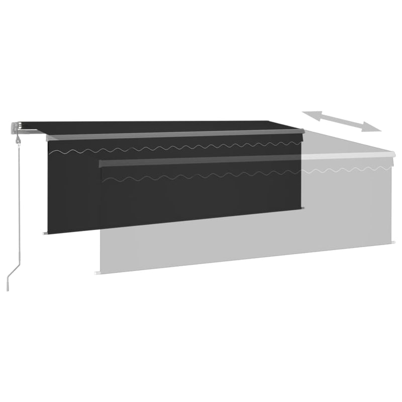 vidaXL antracitszürke automata napellenző redőnnyel 4,5 x 3 m