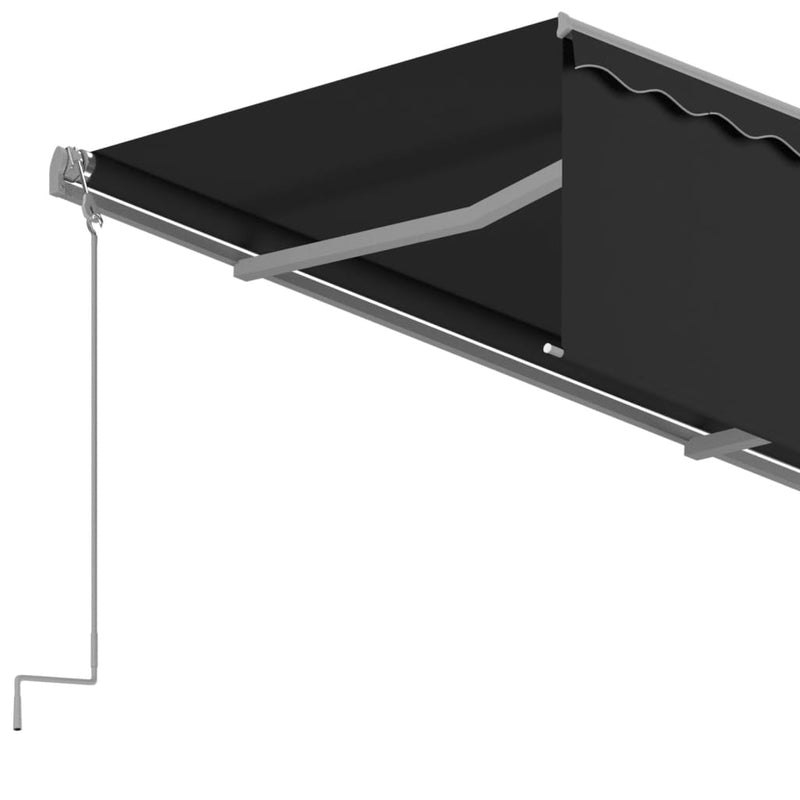 vidaXL antracitszürke automata napellenző redőnnyel 4,5 x 3 m