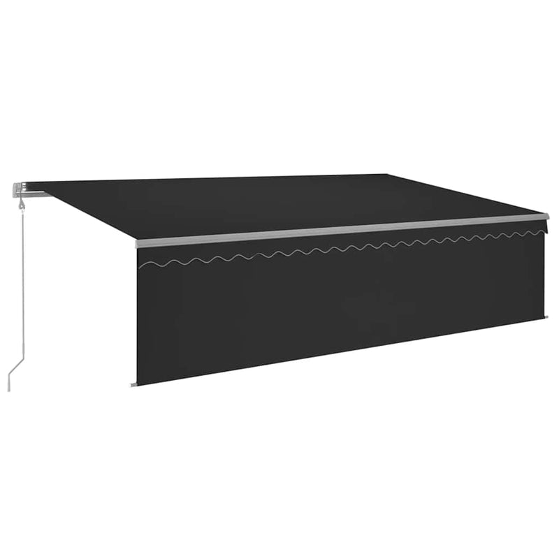 vidaXL antracitszürke automata redőnyös napellenző 5 x 3 m
