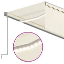 vidaXL krémszínű kihúzható LED-es napellenző redőnnyel 6 x 3 m