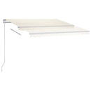 vidaXL krémszínű kézzel kihúzható LED-es napellenző 300 x 250 cm