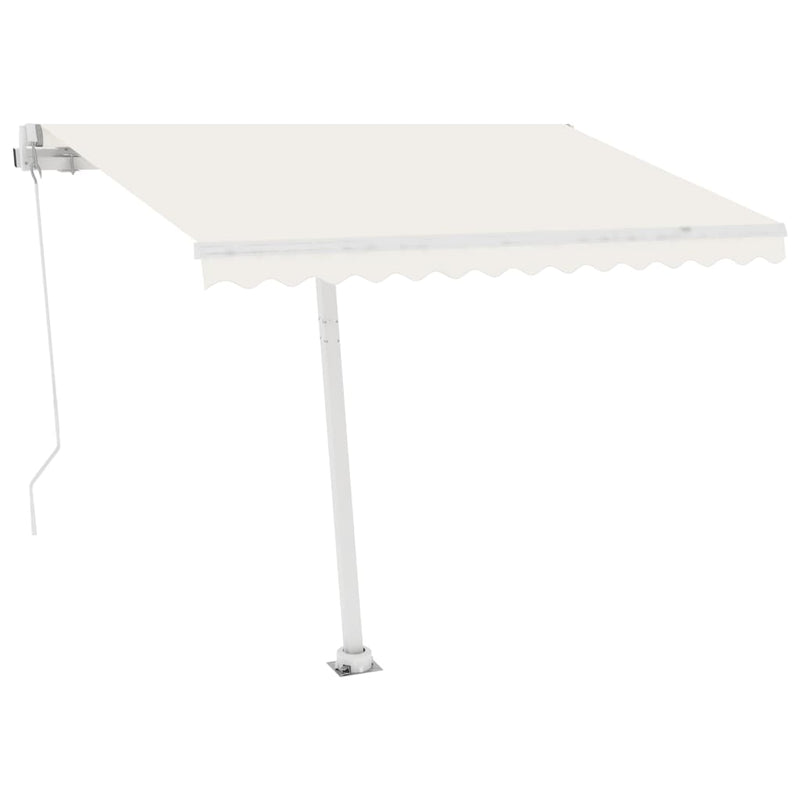 vidaXL krémszínű automata póznás napellenző 300 x 250 cm