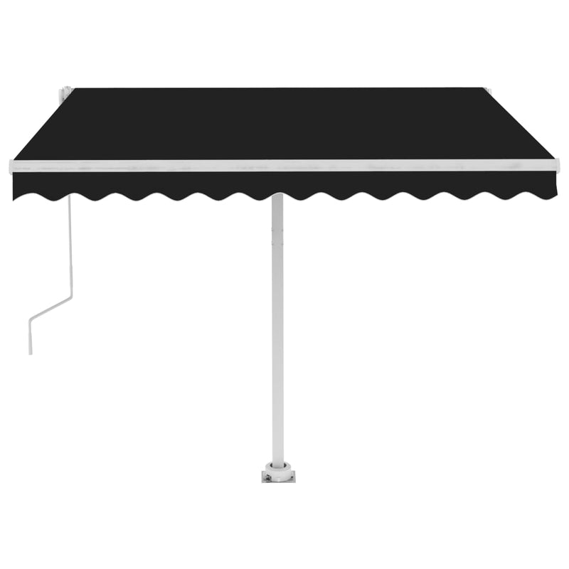vidaXL antracitszürke automata póznás napellenző 300 x 250 cm