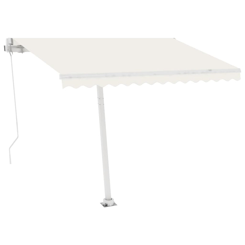 vidaXL krémszínű automata póznás napellenző 350 x 250 cm