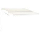 vidaXL krémszínű automata póznás napellenző 350 x 250 cm